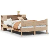 vidaXL Bedframe zonder matras massief grenenhout 135x190 cm