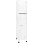 vidaXL Lockerkast 38x45x180 cm staal wit