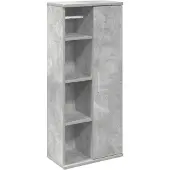 vidaXL Badkamerkast met rolhouder 39x22x90 cm betongrijs