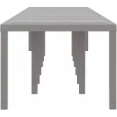 vidaXL Tuin Tafel Lichtgrijs 400 x 100 x 73 cm poly rattan