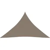 vidaXL Zonnescherm driehoekig 3,5x3,5x4,9 m oxford stof taupe