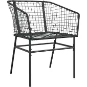 vidaXL 3-delige Tuinset poly rattan glas zwart