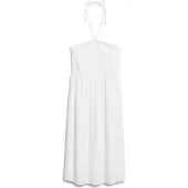 Superdry Smocked Midi Beach Lange Jurk Zonder Mouwen