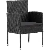 vidaXL 9-delige Tuinset zwart