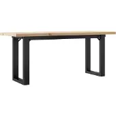 vidaXL Salontafel O-frame 110x40x45,5 cm grenenhout en staal