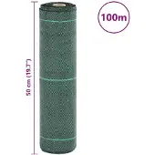 vidaXL Onkruidmembraan Groen 0,5x100 m PP