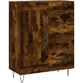 vidaXL Dressoir 69,5x34x90 cm bewerkt hout gerookt eikenkleurig