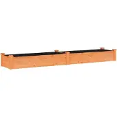 vidaXL Plantenbak verhoogd met voering 240x45x25 cm vurenhout bruin