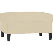 vidaXL Voetenbank 70x55x41 cm stof crèmekleurig
