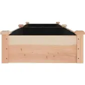 vidaXL verhoogde plantenbak met inzetstuk, 240x60x25 cm, massief grenenhout