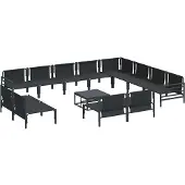 vidaXL Tuinset met 13 stuks, zwart, staal