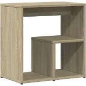 vidaXL Bijzettafels 2 st 50x30x50 cm bewerkt hout sonoma eikenkleurig