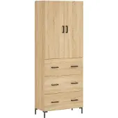 vidaXL Hoge kast 69,5x34x180 cm bewerkt hout sonoma eikenkleurig