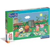 Clementoni Peppa Pig Legpuzzel 24 Maxi Stukjes - Eerste Puzzel Spel - Speelgoed voor Peuters, Kinderen, Meisjes en Jongens vanaf 3 Jaar