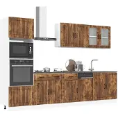 vidaXL 7-delige Keukenkastenset Lucca bewerkt hout gerookt eiken
