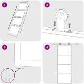 vidaXL Schuifdeur 76x205 cm mat ESG-glas en aluminium wit