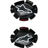 Alpinestars GT Tech, knie schuivers ,Zwart/Wit ,Een maat