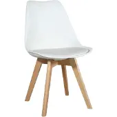 Lizzely Garden & Living SET DEAL: 6 stuks Eetkamerstoel wit met zitvulling kuipstoel
