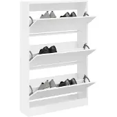 vidaXL Schoenenkast 80x21x125,5 cm bewerkt hout wit