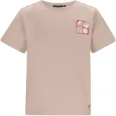 Like Flo Boys T-shirt met backprint beige Jongens Katoen Ronde hals Backprint - maat 104