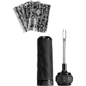 Muc Off Precision Tubeless Repair Capsule - Bandenreparatieset - Tubeless Plug Tool - Voor Racefiets Gravel en MTB - CNC-bewerkte Aluminium Behuizing - Inclusief 15 Pluggen - Met Ventieltool