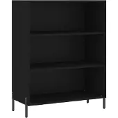 vidaXL Schappenkast 69,5x32,5x90 cm bewerkt hout zwart