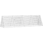 vidaXL Konijnenkooi zilver 215 x 55 x 55 cm Gegalvaniseerd staal