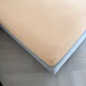 Kayori Kai Topper Hoeslaken Katoen - 180x210-220cm - Nude