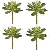 Viana Kunstmatige vetplanten Kunstplanten Groen Ø10cm 4 st., 4 Stück