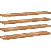 vidaXL Wandschappen 4 st zwevend olieafwerking 160x30x4 cm acaciahout