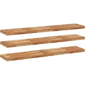 vidaXL Wandschappen 3 st zwevend olieafwerking 160x30x4 cm acaciahout