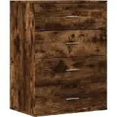 vidaXL Dressoir 60x39x80 cm bewerkt hout gerookt eikenkleurig