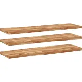 vidaXL Wandschappen 3 st zwevend olieafwerking 120x40x4 cm acaciahout