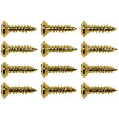 Boston TS-01-G Gouden Verzonken Schroeven voor Pickguard - 3x12mm (12 stuks)