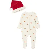 Envie de Fraise Gemengde babyset babypakje met voetjes muts kerstcapsule