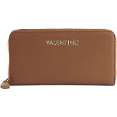 Valentino Portemonnee Zero Re Zip Wallet Cuoio Donkerbruin