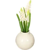 Viana Vaas met hyacint, kunstbloem, voor een elegante en stijlvolle tafeldec