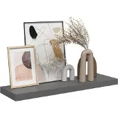vidaXL Wandschap zwevend 80x23,5x3,8 cm MDF hoogglans grijs
