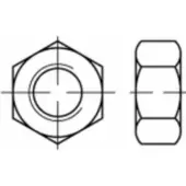 Toolcraft TO-5453571 Zeskantmoeren M10 100 stuk(s)