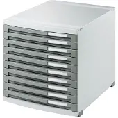 HAN CONTUR 1510-19 Ladebox Lichtgrijs DIN A4, DIN B5, DIN C4 Aantal lades: 10