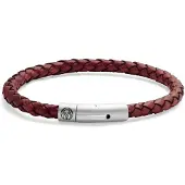 Lucleon Rode Leren Bolo Armband