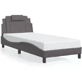 vidaXL Bedframe "Viana" zonder matras kunstleer grijs 80x200 cm