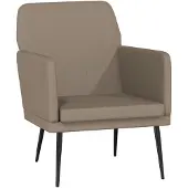 vidaXL Fauteuil 61x78x80 cm kunstleer cappuccinokleurig