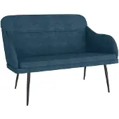 vidaXL Bankje 110x76x80 cm fluweel blauw