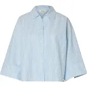 Selected Blouse 'SLFEster' lichtblauw / wit