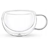 Wilmax Dubbelwandige Glazen Kop 250 Transparant WL-888768/A