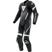 Dainese Laguna Seca 6 Heren 1-delig leren pak Zwart/Antraciet/Wit 58, Mannen