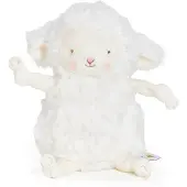 Bunnies By The Bay Roly Poly Kiddo Knuffel - Knuffeldier - Geborduurde details - Lammetje - 13 cm - Wit