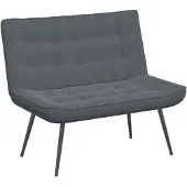 vidaXL Bankje 110x74x84 cm fluweel donkergrijs