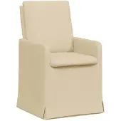 vidaXL Eetstoelen 2 pcs Crème 57 x 67 x 98 cm Stof